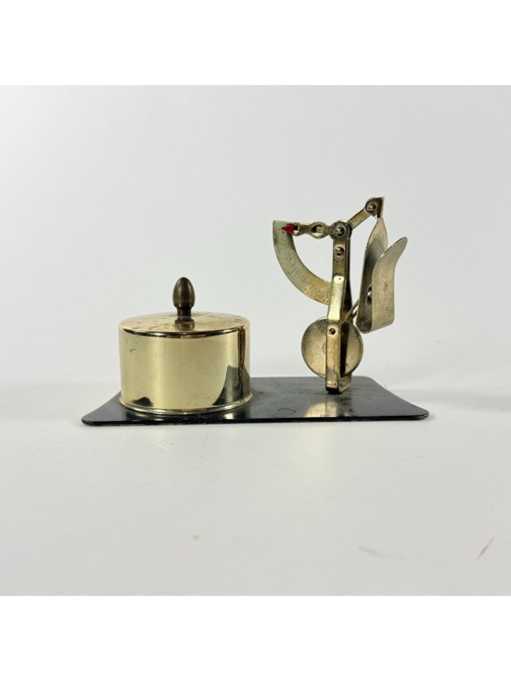 Vintage Dan-Dee Brass Postal Scale Stamp Roll Dispenser Antique Desk Decor